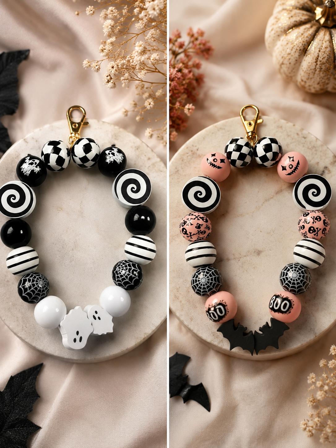 Halloween Beaded Keychain