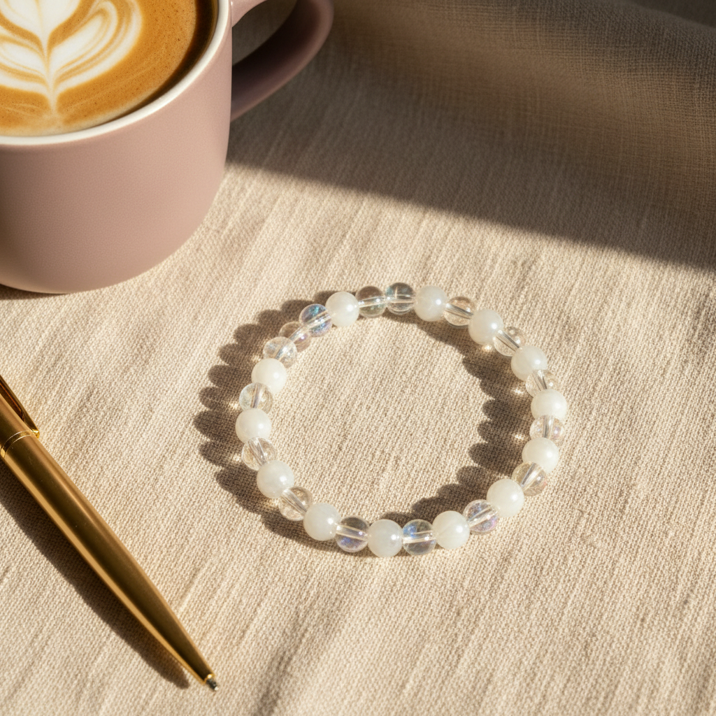 Milky White Moonstone Bracelet