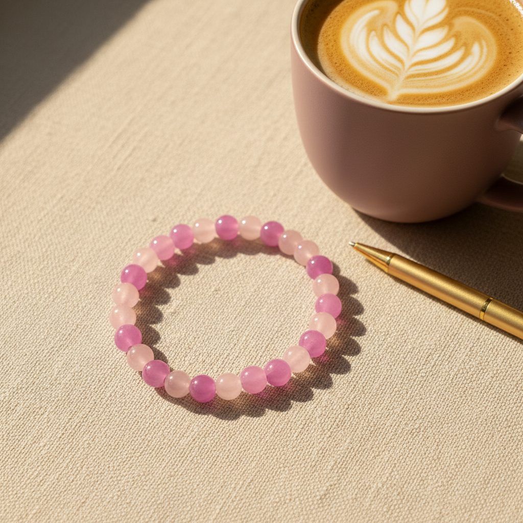 Soft Pink Rose Bracelet